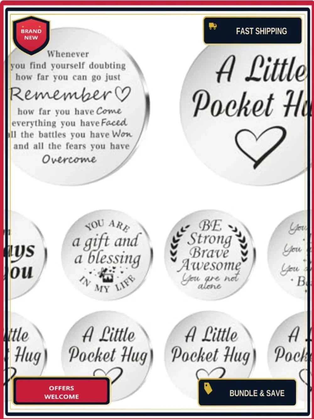 Pocket Hug Gift Set for Her Him – Thinking of You Encouragement Cards